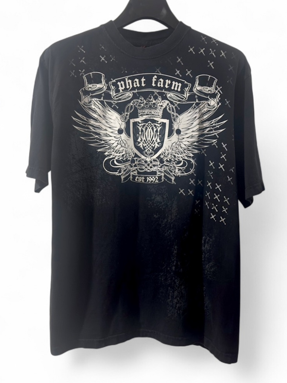 Vintage Y2K Phat Farm Black Graphic T-Shirt Size Men’s XL - Picture 2 of 5